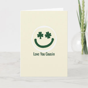 Love You Cousin Smiling Face Card