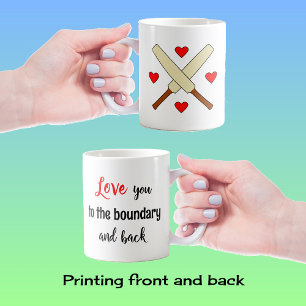 Love you cricket text coffee mug