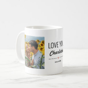 Love You Custom Female Name Birthday Photo Coffee Mug