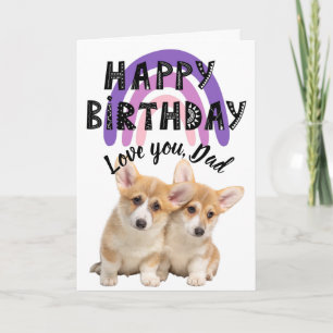 Love you Dad Custom birthday card from your dog