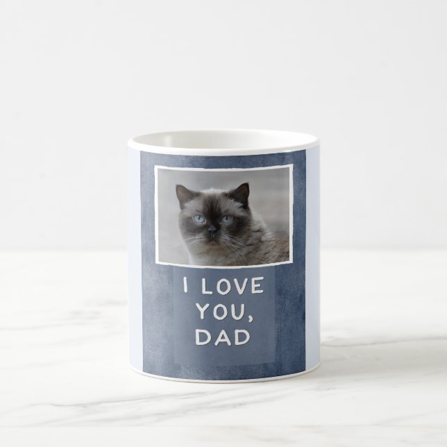 Love You, Dad Custom Cat Photo Mug (W) (Center)