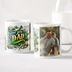 Love You Dad Custom Photos Fishing Coffee Mug