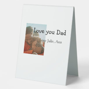 love you dad father's day add photo name simple