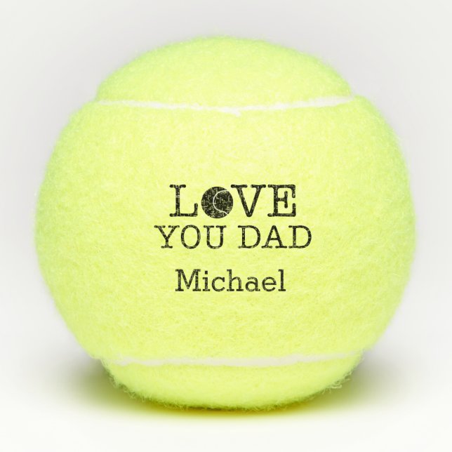 Love you Dad Father's Day Custom Tennis Balls (Front)