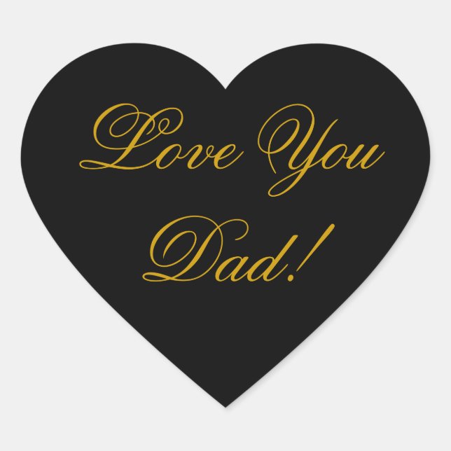 LOVE YOU DAD HEART STICKER (Front)