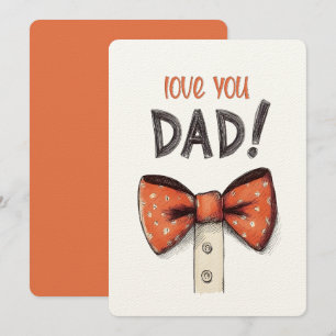 Love You Dad! Heartfelt Bowtie Father’s Day Gift Invitation