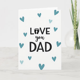 Love You Dad Hearts Card