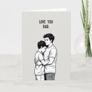 Love You Dad Minimal Art Card