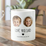 Love You DAD Personalised Face Photo Custom Coffee Mug<br><div class="desc">Show your dad just how much he means to you with this "Love You DAD" personalised custom mug. Featuring a photo of your choice, this thoughtful and heartwarming gift is perfect for any occasion—whether it's Father's Day, his birthday, or just because. The high-quality ceramic mug is designed for daily use...</div>