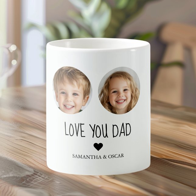 Love You DAD Personalised Face Photo Custom Coffee Mug (Creator Uploaded)