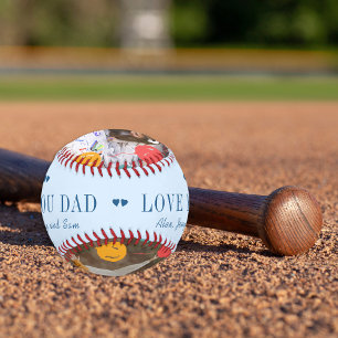Love you dad photo collage Happy Father's Day Baseball