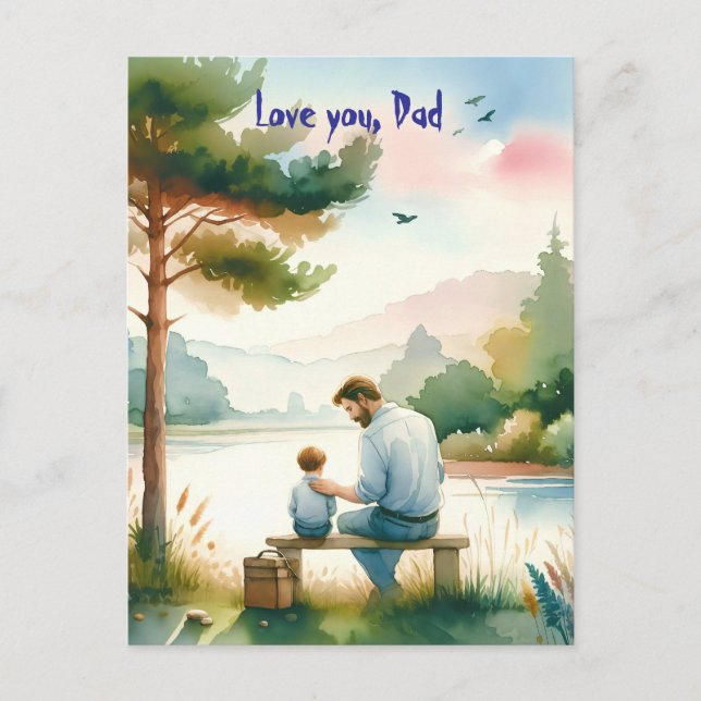 Love you, Dad Postcard (Front)
