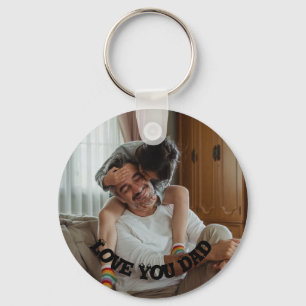 Love You Dad Prersonalized Photo Key Ring