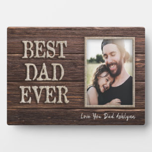 Love You Dad   Rustic Best Dad Ever Custom Photo Plaque