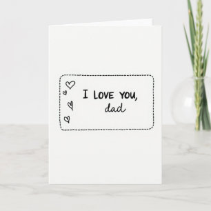 Love You Dad Simple Hand Lettered Card