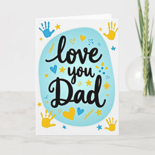 Love You Dad Sky Blue Art Card