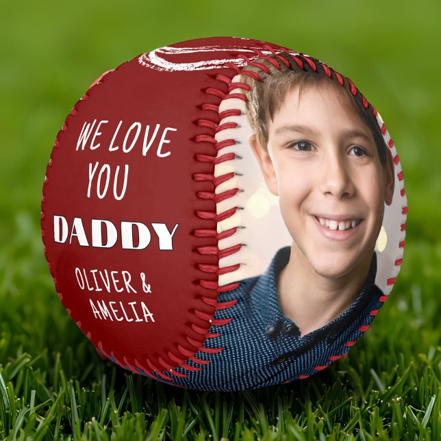 Love You Daddy 2 Photo Collage Father's Day Baseball (Creator Uploaded)