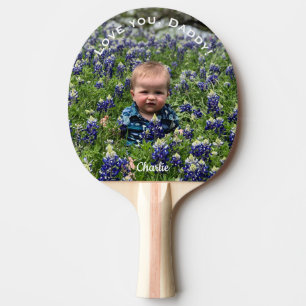 Love You Daddy Father's Day Custom Photo Ping Pong Paddle