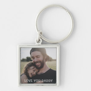Love you Daddy, Personalised Photo Key Chain