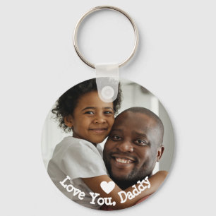 Love You Daddy Photo Fathers Day Key Ring