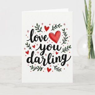 Love You Darling Art Card