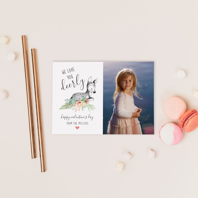 Love You Deerly Photo Valentine Card (Creator Uploaded)
