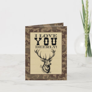 Love You Deerly   Valentine's Day Holiday Card