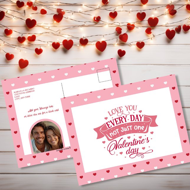 Love you every day not just one day Sweet Holiday Postcard (Love you every day not just one day Sweet Holiday Postcard)
