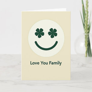 Love You Family Clover Card
