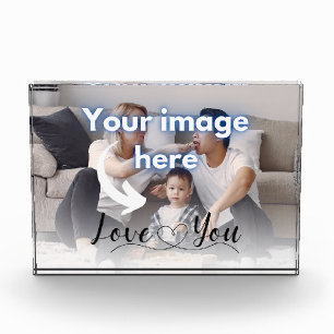 Love you Family Keepsake Photo Template Block
