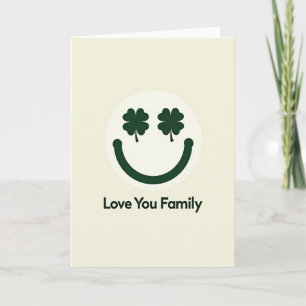 Love You Family Smiling Face Card