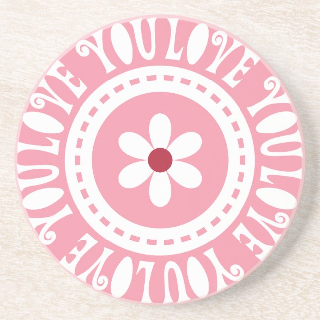 Love You Flower Coaster (Front)