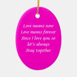 Love you forever ceramic ornament