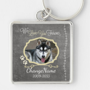 Love You Forever Dog Memorial Keepsake Key Ring