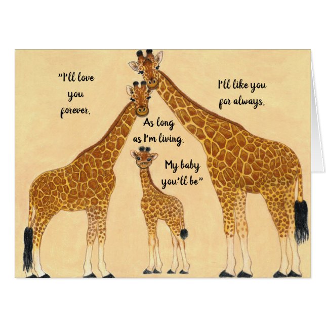 Love You Forever Giraffe Family (Front Horizontal)