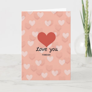 Love You Forever Hearts Card