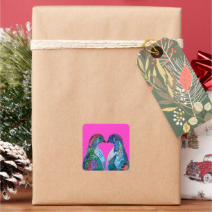 “Love You Forever” - Love’s Gentle Embrace Square Sticker