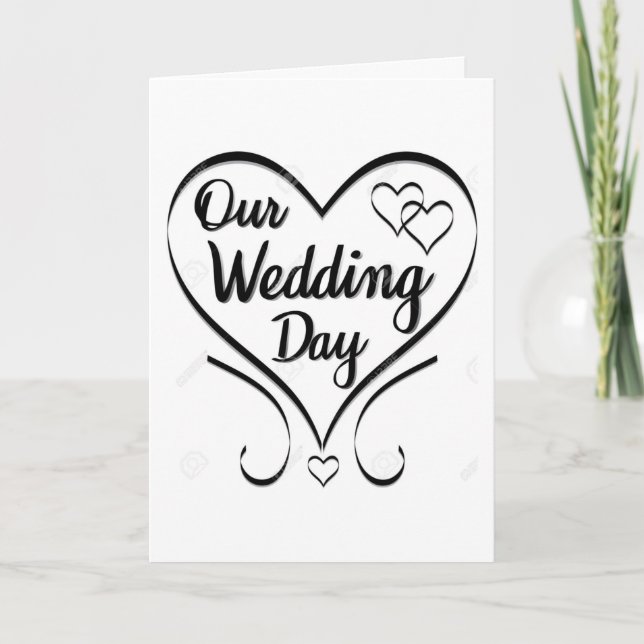 *LOVE YOU FOREVER* ON OUR *WEDDING DAY* CARD (Front)