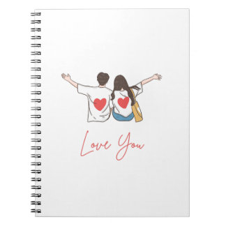 ❤️ Love You Forever - Personalised Spiral Photo No Notebook