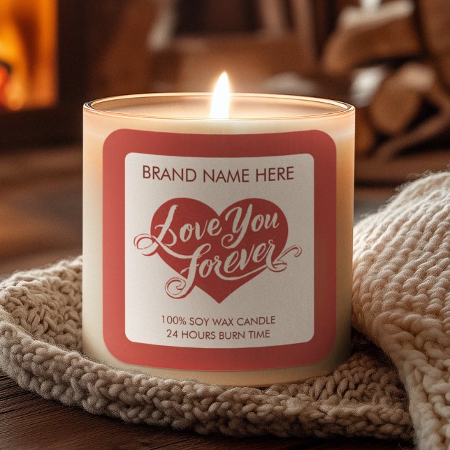 Love You Forever Valentine’s Day Candle Label (Creator Uploaded)
