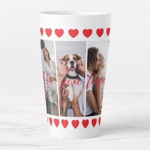 Love You Forever Vertical Photo Collage Custom  Latte Mug