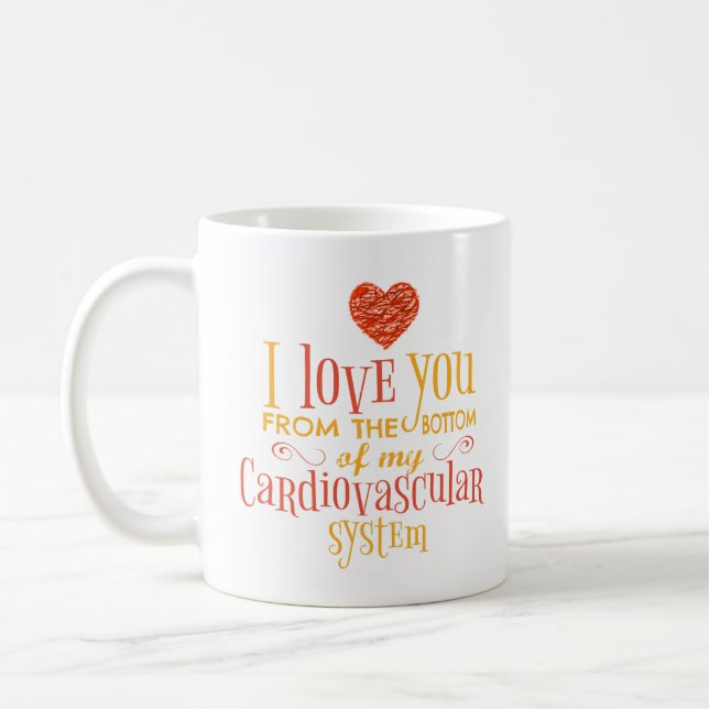 Love you from the bottom coffee mug (Left)