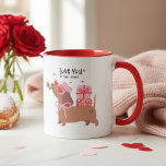 Love You Fur-Ever Cute French Dachshund Dog Mug<br><div class="desc">Love You Fur-Ever Cute French Dachshund Dog Mug features a cute Dachshund dog wearing heart shaped glasses, pink beret and bow holding a flower and carrying gifts with the text "Love you fur-ever" in modern script typography. Accented with cute red love hearts. Perfect gift for girlfriend, sweetheart, wife, dog lover...</div>