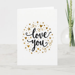 Love You Golden Art Card