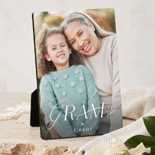Love You Gram Grandchild Photo Keepsake Gift Plaque