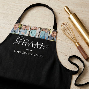 Love You Gram Keepsake Grandkids Photo Collage Apron