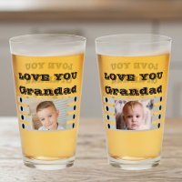 Love you Grandad two photos black grey beer