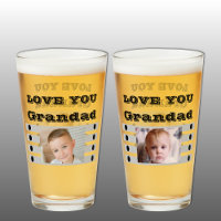 Love you Grandad two photos black grey beer