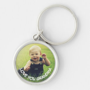 Love you Grandma, Baby Picture Photo Key Ring