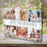 LOVE YOU GRANDMA Custom Name Photo Photo Block<br><div class="desc">👵💖 Capture the heart of family love with our custom-made LOVE YOU GRANDMA Photo Collage! Personalise it with grandchildren's names and fill it with timeless memories that celebrate the bond you share. Perfect for Mother's Day,  birthdays,  or just because. Show your grandma how much those moments mean to you.</div>